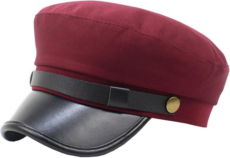 Brcus Mens Womens Newsboy Cap Yacht Captain Sailor Hat Cabbie Baker Boy Peaked Beret - Image 5